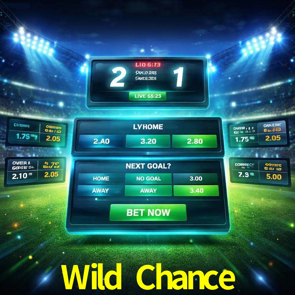 Vista de apuestas en vivo Wild Chance durante un partido en curso