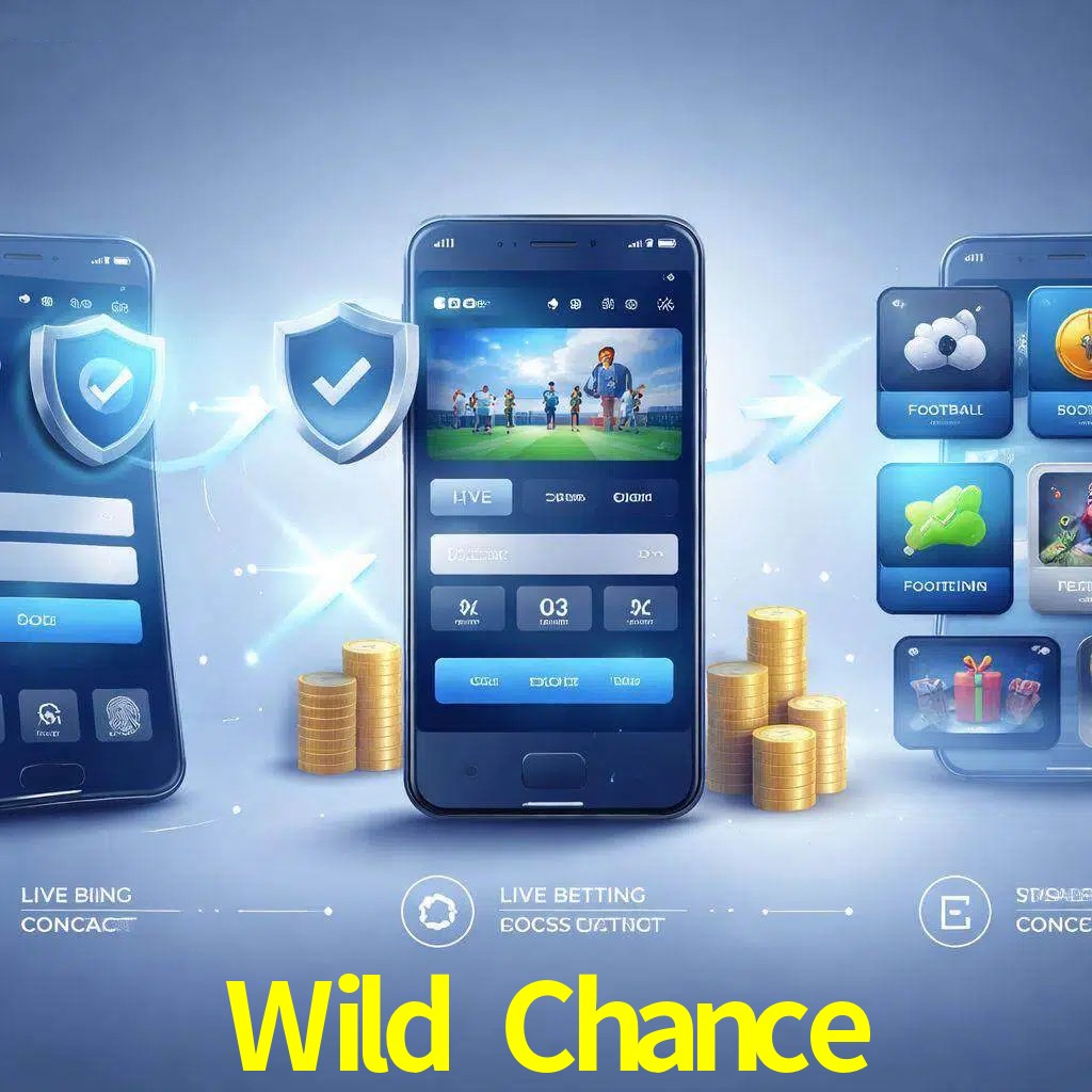 Pasos de acceso a la app Wild Chance en pantalla de teléfono móvil